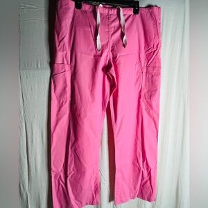 Pink Drawstring Women’s scrub uniform pants side pockets. Brand new size medium